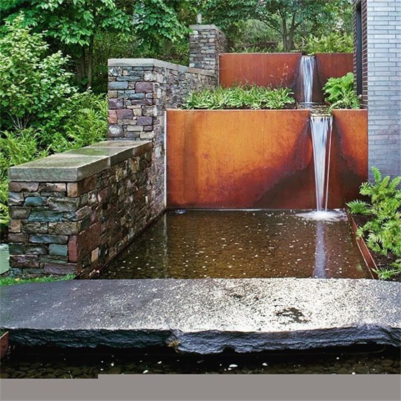 Customized Corten Outdoor Water Fountain Services